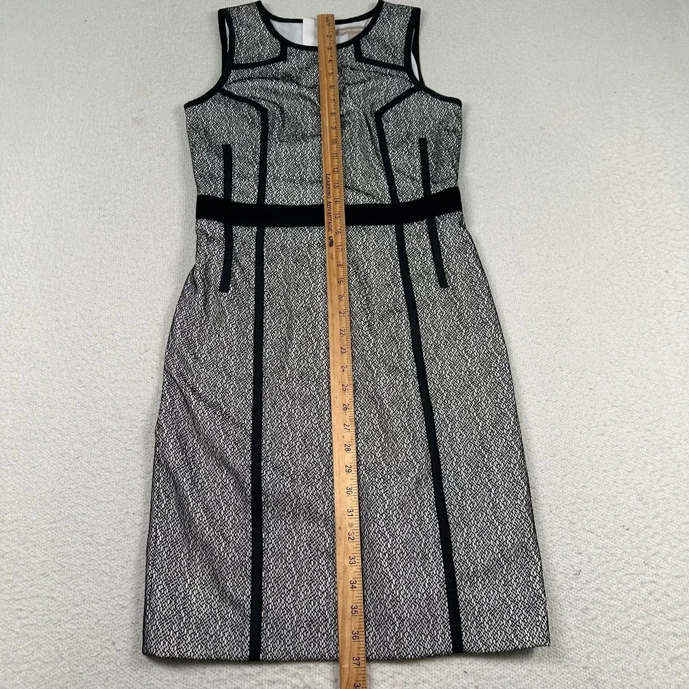 Banana Republic Pencil Dress‎ Sz 8 Lace Overlay Sleeveless Black White Career